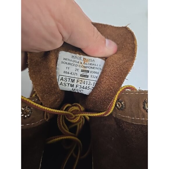 Thorogood Men's 6" Steel Toe 804-4375 (U.S.A.) Work Boot Brown Size 11 2E - Picture 7 of 8